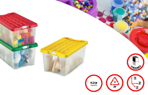 Picture of FAIBO STORAGE BOX IN POLY 37X23X16CM WITH LID